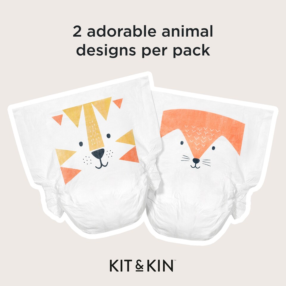image 1 of Kit & Kin Nappies Size 4 Fox 34Pk 9-15Kg 23-34Lbs
