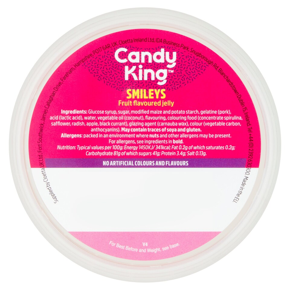Candyking Smileys 148G Tesco Groceries