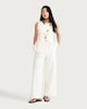image 1 of The F&F Edit Textured Wide Leg Co-ord Trousers in Cream