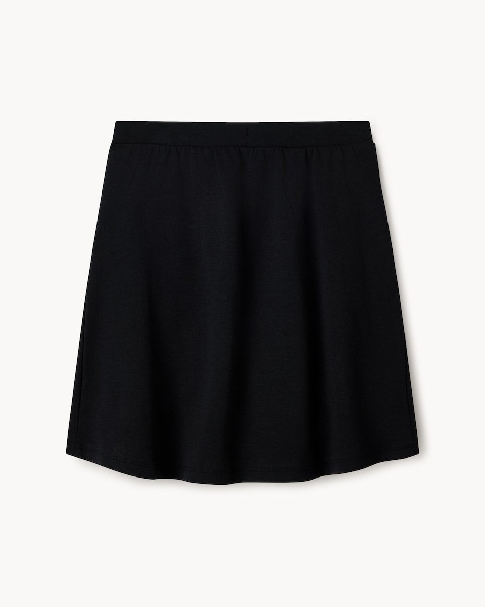 image 1 of F&F School Girls Cotton Rich Frill Pocket Skirt in Black