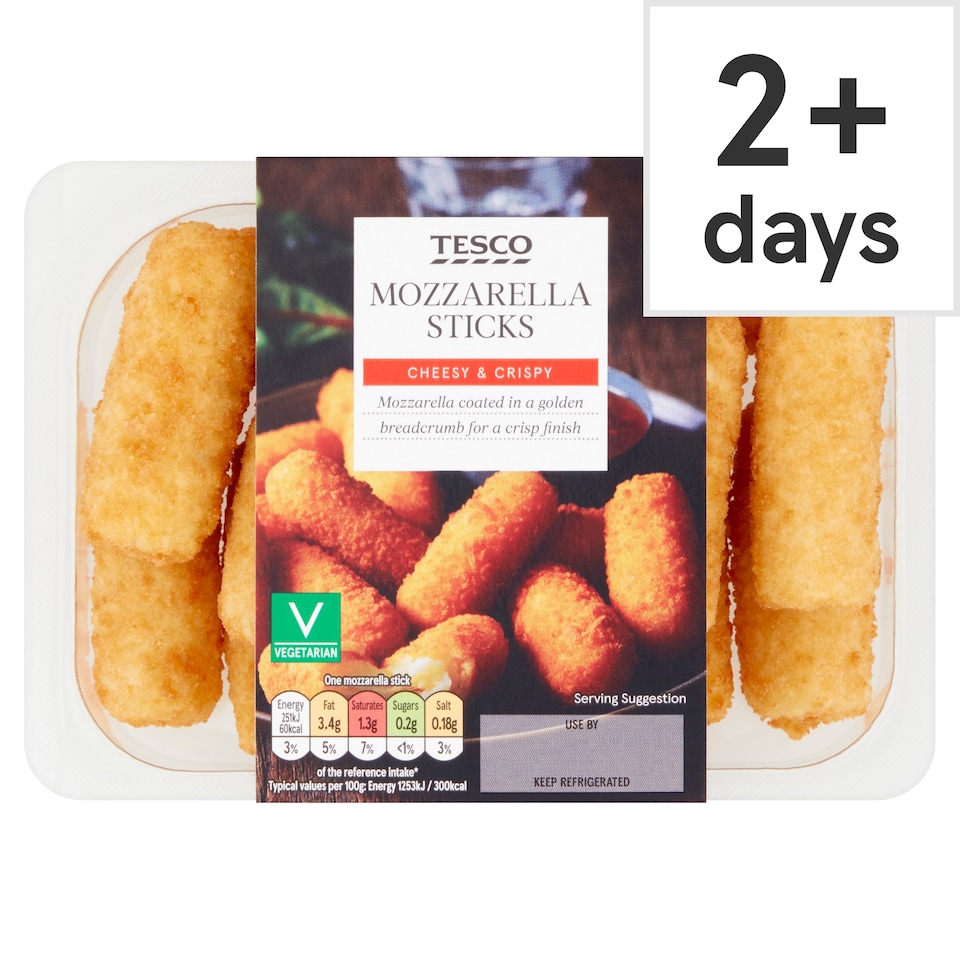 Tesco 12 Mozzarella Sticks 240G
