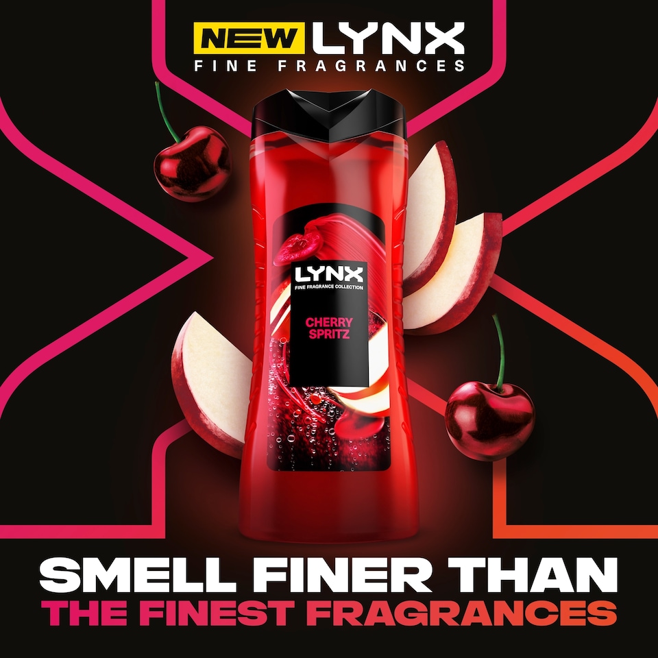 image 1 of Lynx Fine Fragrance Cherry Spritz Body Wash 400ml