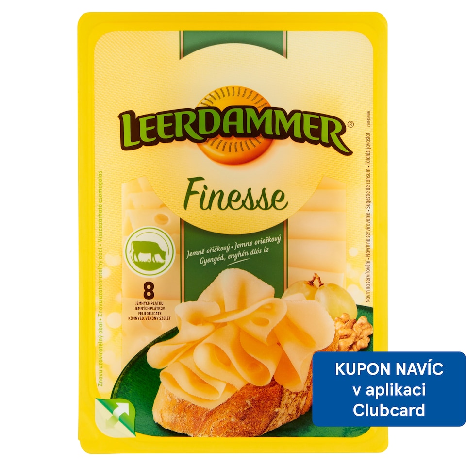 Leerdammer Finesse Original 8 plátků 80g