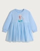 image 4 of Disney Frozen Elsa Cotton Rich Long Sleeved Sweatdress in Blue