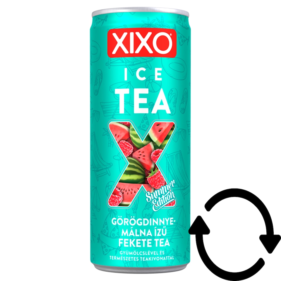 XIXO Ice Tea Watermelon and Raspberry Flavored Iced Tea with Fruit Juice and Tea Extract 250 ml