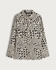 image 4 of F&F Houndstooth Print Collared Blouse in Multi Black White