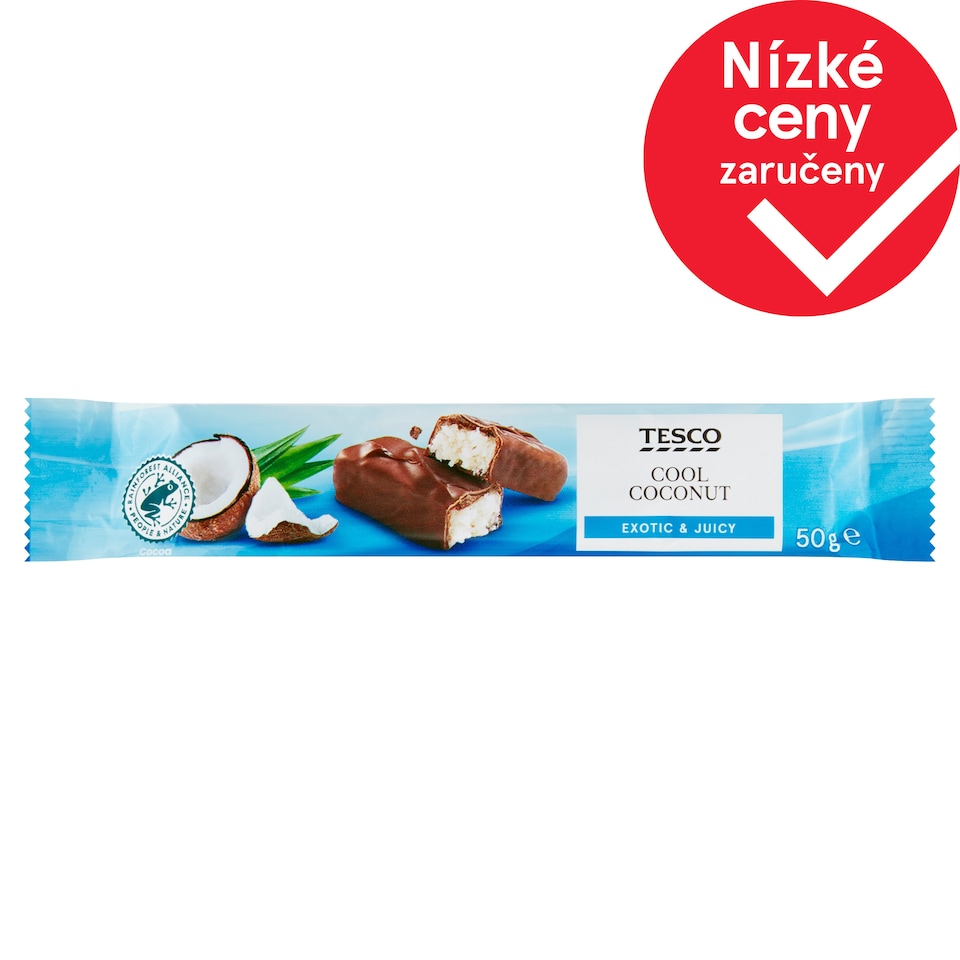 Tesco Kokosová tyčinka v mléčné čokoládě 2 x 25g (50g)