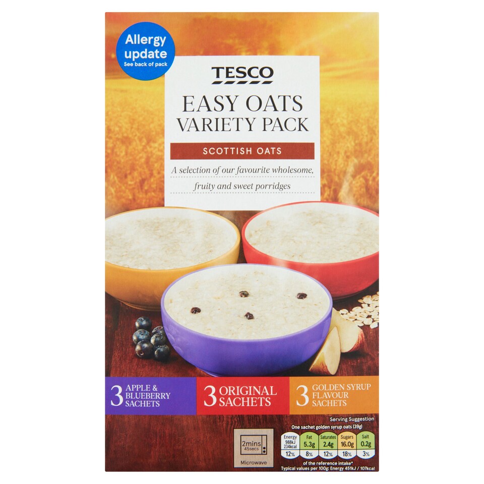Tesco Easy Oats Variety Pack 306G