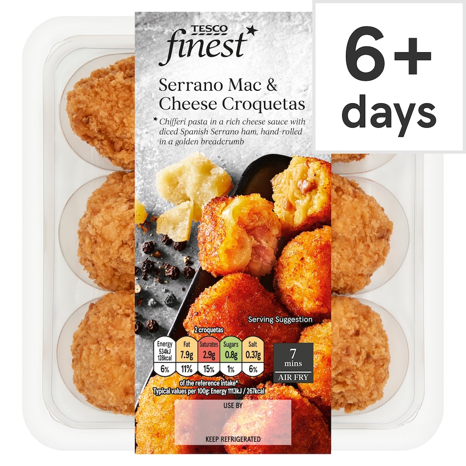 Tesco Finest Serrano Mac and Cheese Croquetas 144g