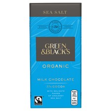 Green & Blacks Organic Sea Salt Milk Chocolate Bar 100G