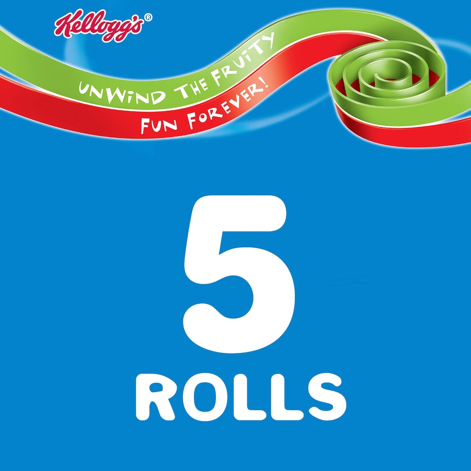 image 1 of Kellogg's Fruit Winders Doubles Strawberry & Apple Snack Rolls 5x17g