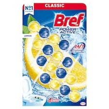 Bref Power Active Lemon Solid Toilet Block 4 x 50 g