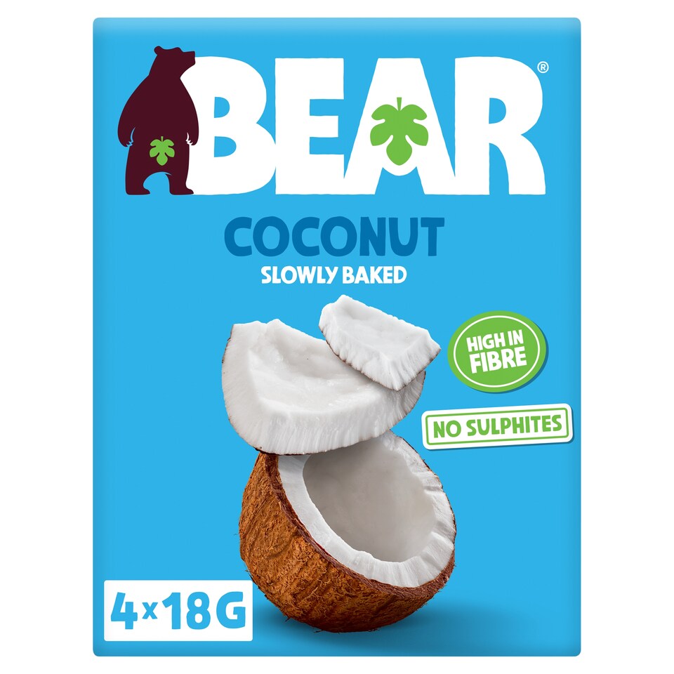 image 1 of BEAR Fruit Dried Coconut Chips 4x18g