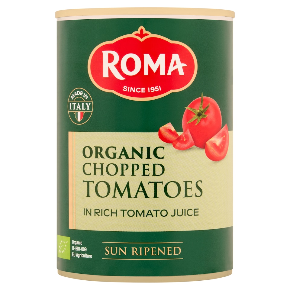 Roma Organic Chopped Tomatoes 400G