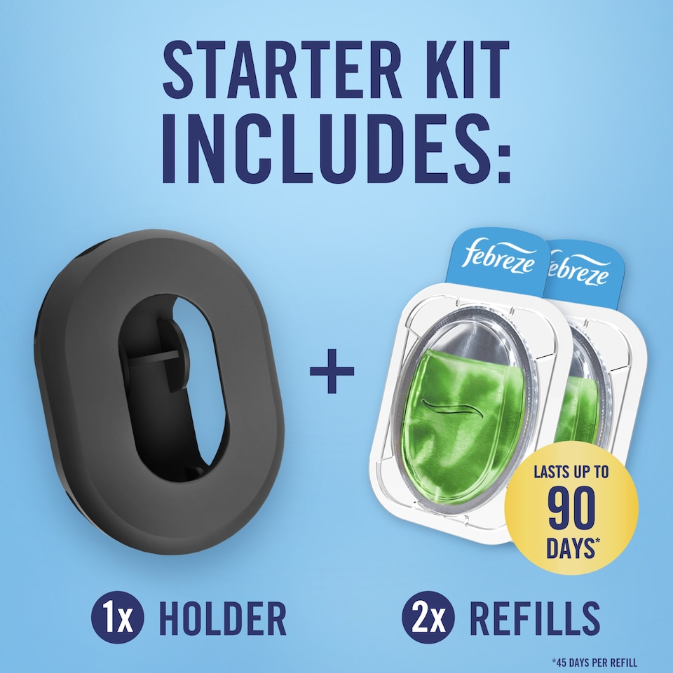 image 1 of Febreze Bin Freshener Starter Kit Outdoor Fresh Mega Pack 9.76ml