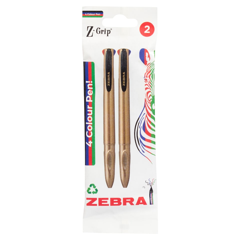 Zebra 4 Colour Rose Gold 2 Pack