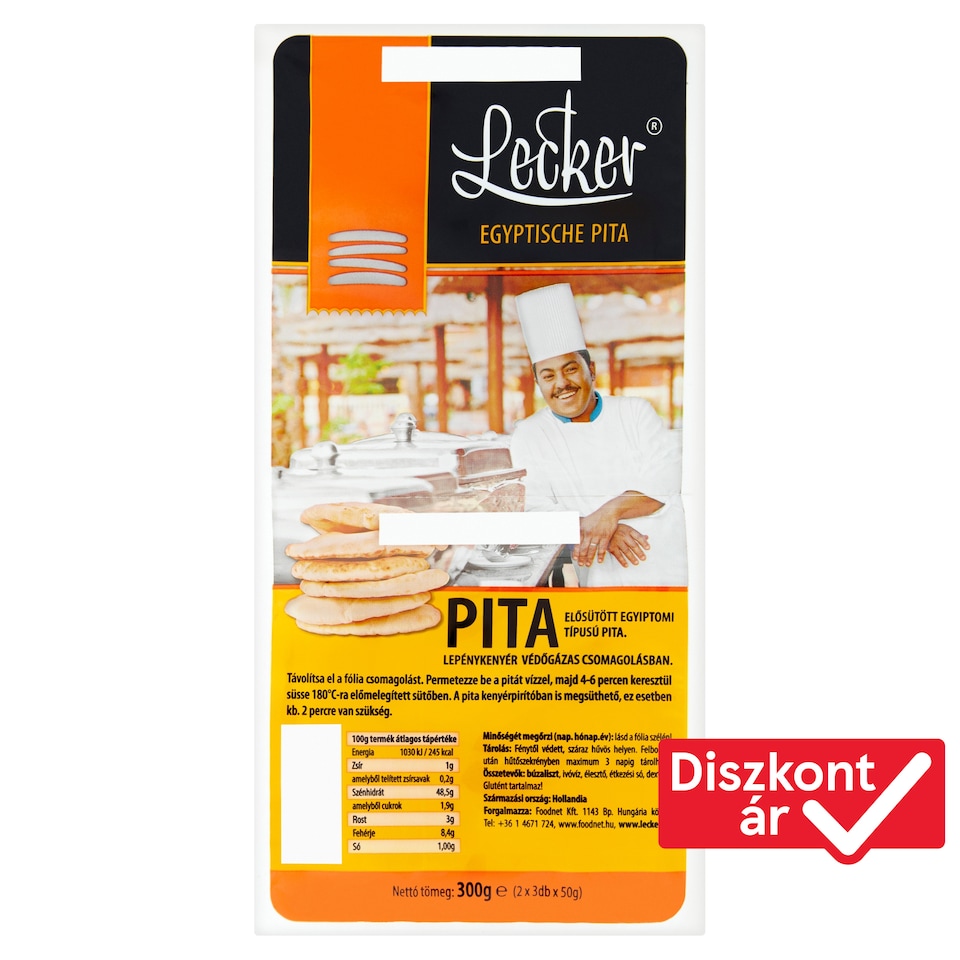 Lecker elősütött egyiptomi típusú pita