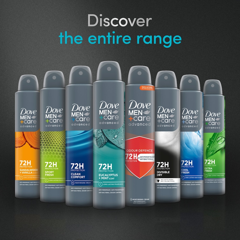image 1 of Dove Men+Care Clean Comfort 72h Advanced Care Antiperspirant Deodorant 200ml