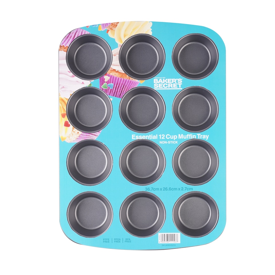 image 1 of Bakers Secret Essential 12 Cup Muffin Tray