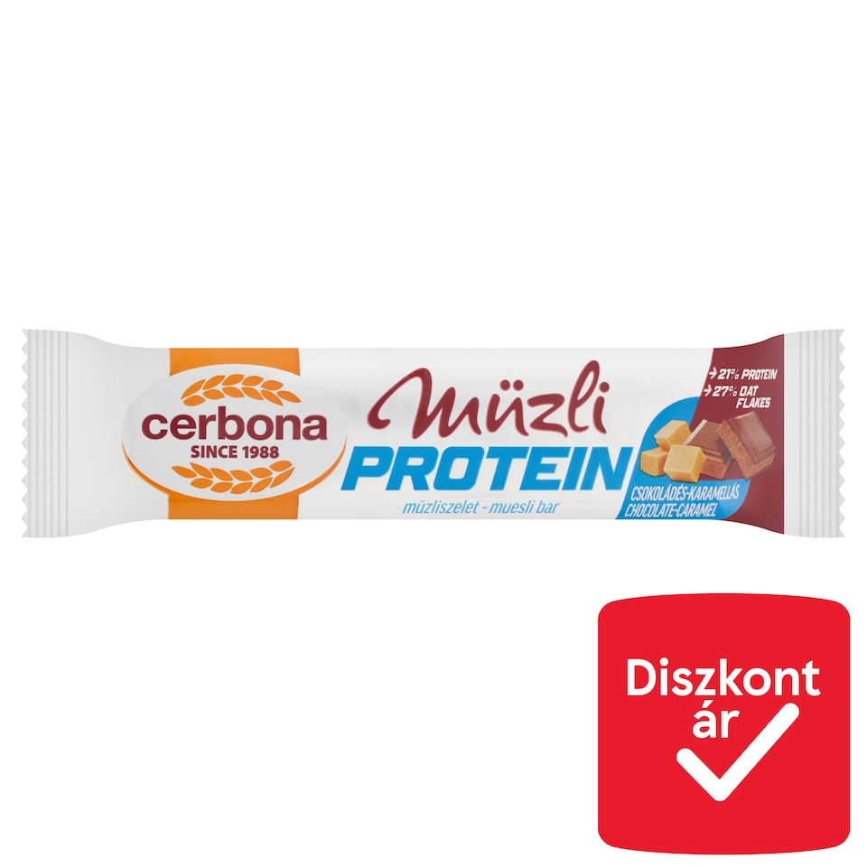 image 1 of Cerbona Protein Protein-Rich Chocolate-Caramel Muesli Bar 35 g