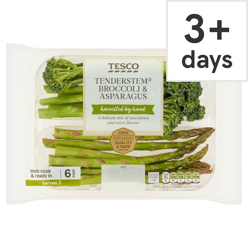 image 1 of Tesco Asparagus & Tenderstem Broccoli 190G