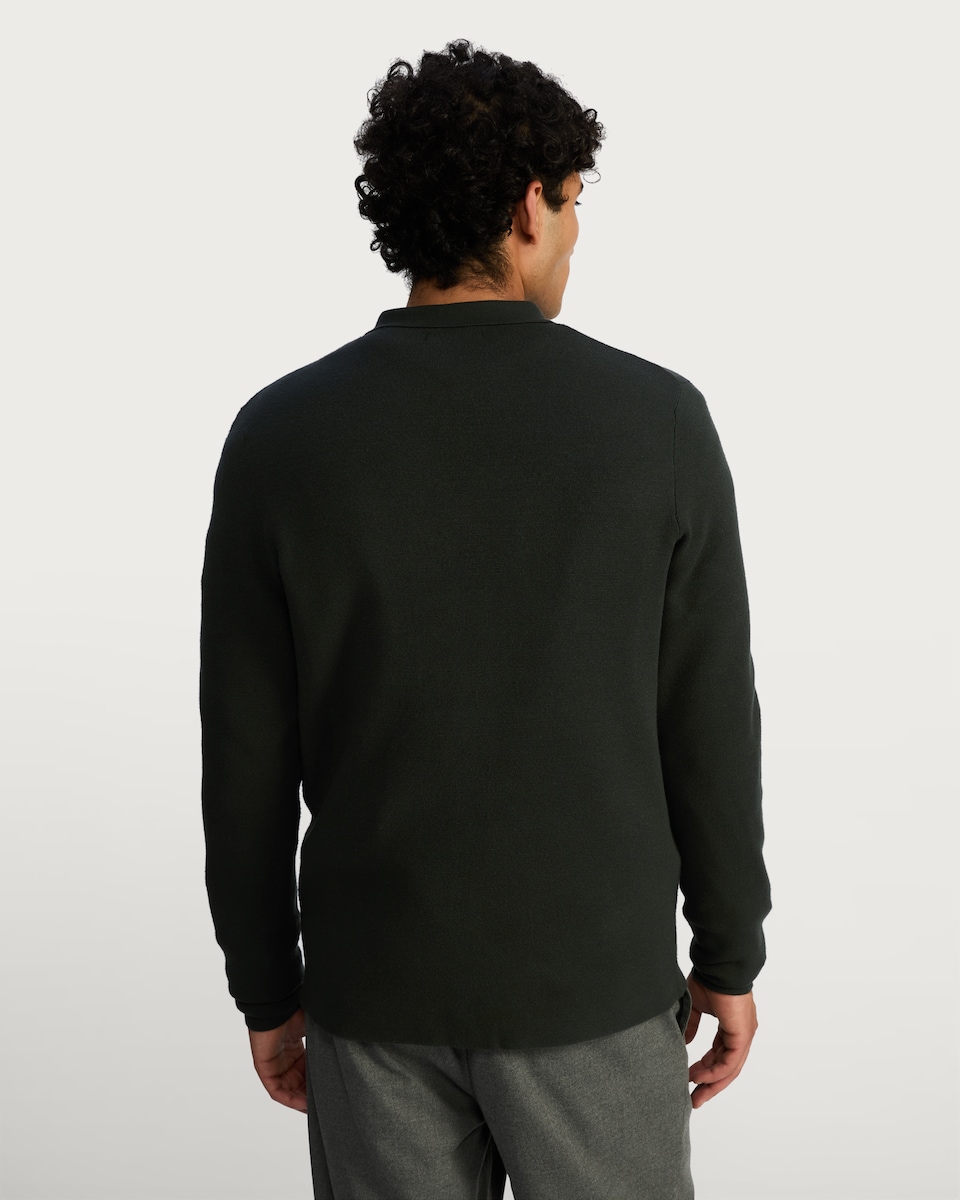 image 1 of The F&F Edit Knitted Pocket Front Zip Up Collared Jacket in Khaki