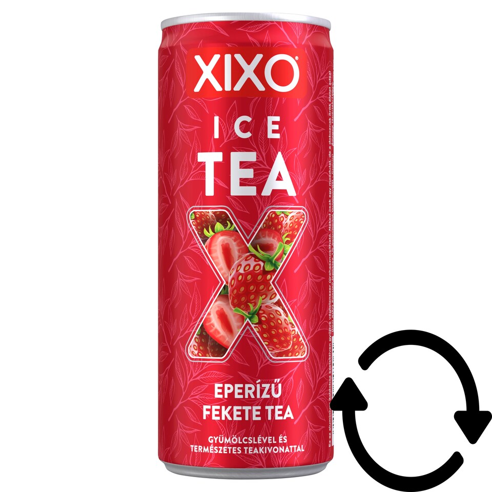 XIXO Ice Tea Strawberry Flavored Iced Tea with Fruit Juice and Natural Tea Extract 250 ml