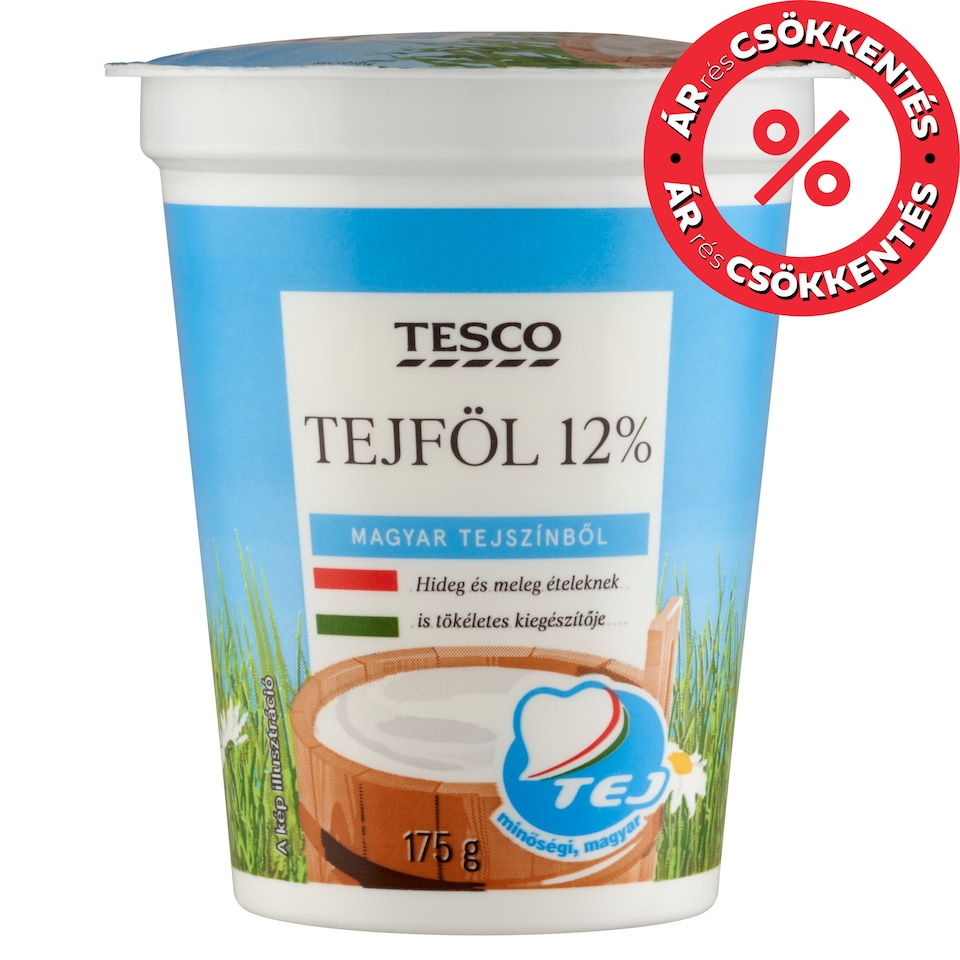 Tesco Semi-Fat Sour Cream 12% 175 g