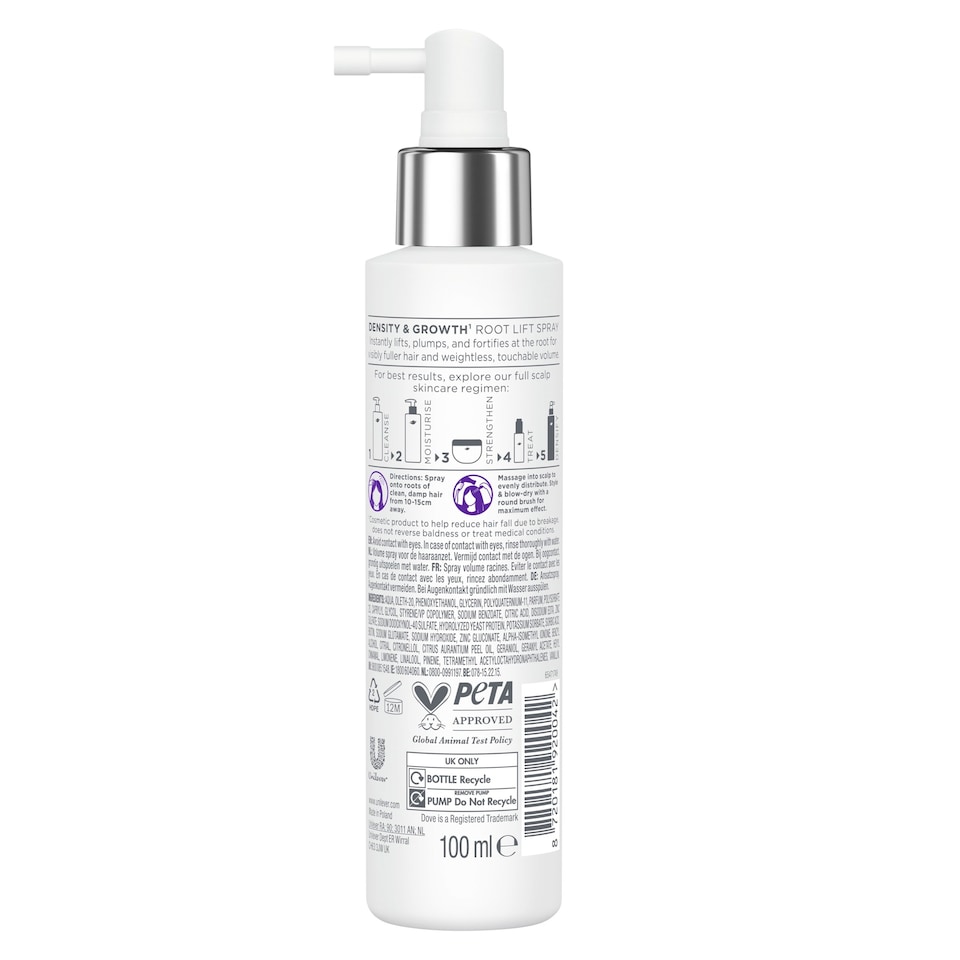 image 1 of Dove Scalp Hair Therapy Density & Growth Root Lift Spray 100ml