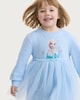 image 1 of Disney Frozen Elsa Cotton Rich Long Sleeved Sweatdress in Blue