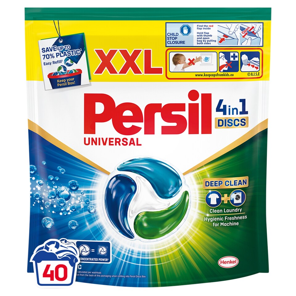 image 1 of Persil Discs 4in1 Deep Clean Universal Laundry Detergent 40 Washes 660 g