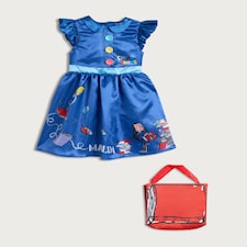 Roald Dahl Matilda 2-Piece Fancy Dress Costume with Bag in Blue