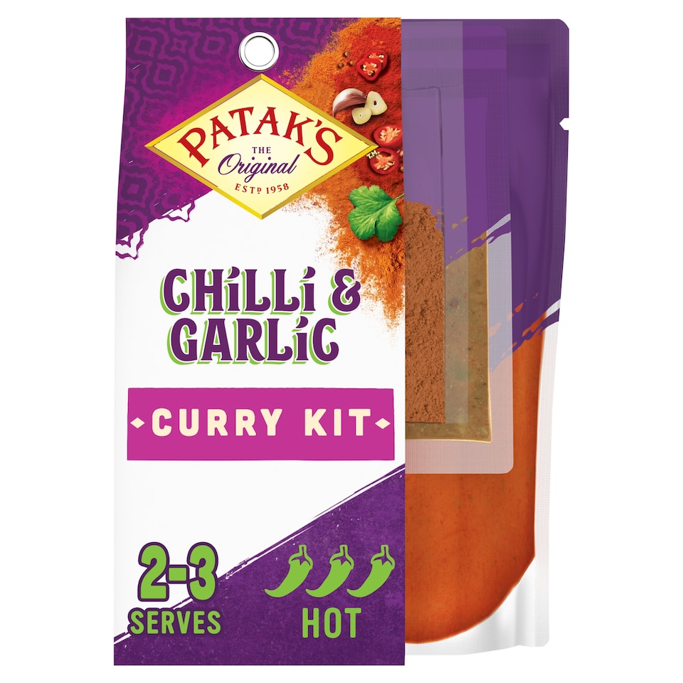 image 1 of Patak's Chilli & Garlic Curry Kit 270g