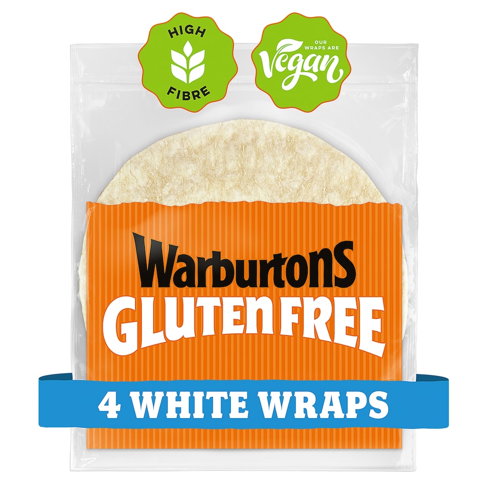image 1 of Warburtons Gluten Free White Wraps 4 Pack