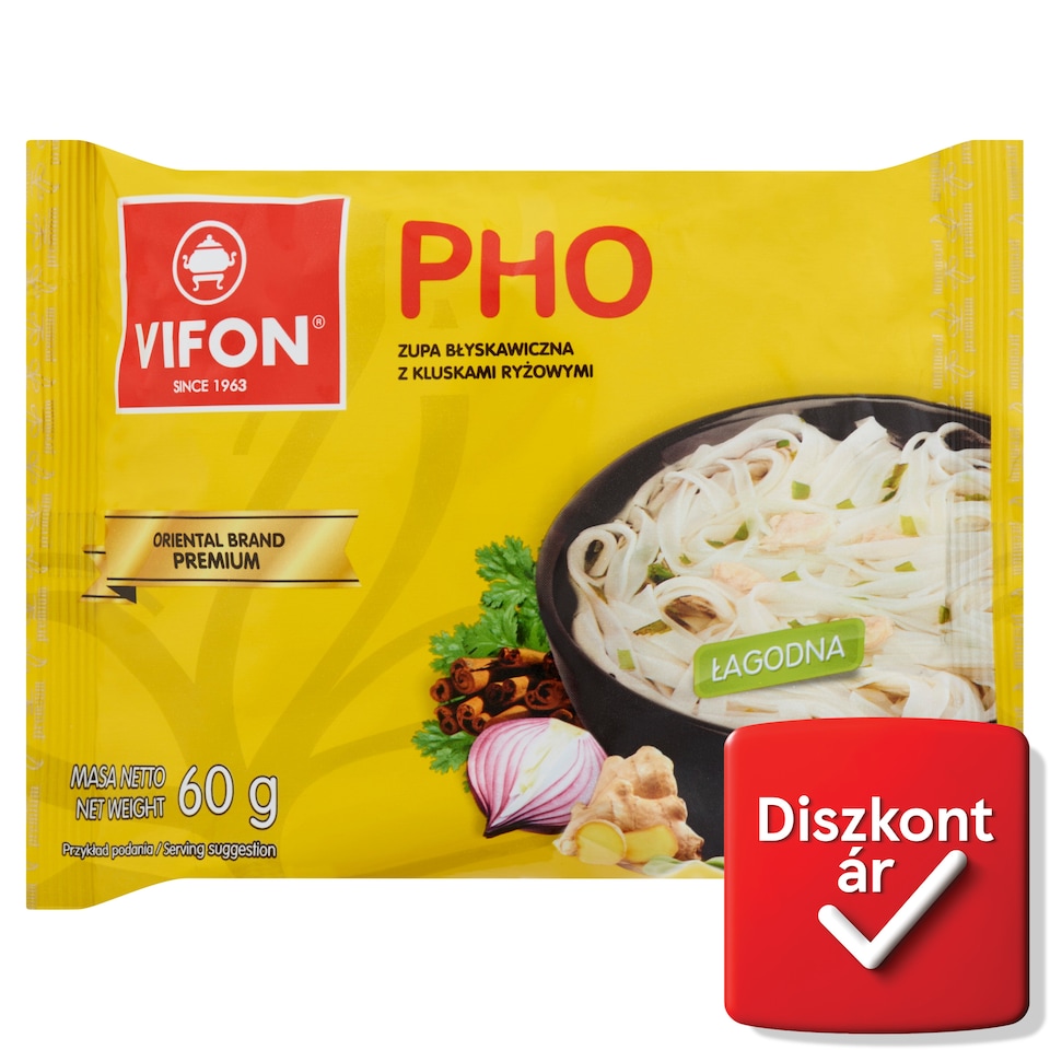 image 1 of Vifon Pho Mild Instant Rice Noodle Soup 60 g