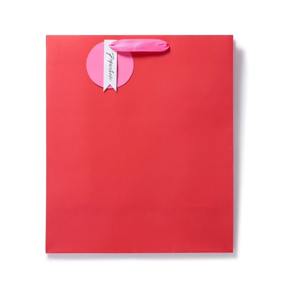 Paperchase Large Gift Bag - Red/Pink