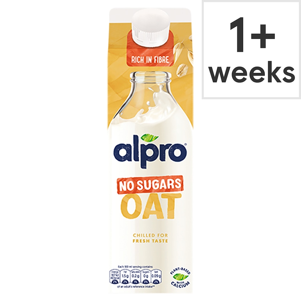 image 1 of Alpro Oat No Sugar Chilled Dairy Free Drink 1 Litre
