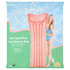 Funsicle Eezy Breezy podložka s leskom ako drahokam 1,68 m x 61 cm x 23 cm