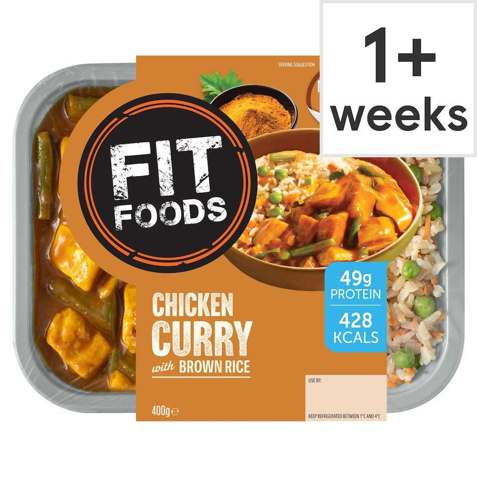 Fit Foods Chicken Curry With Brown Rice 400G