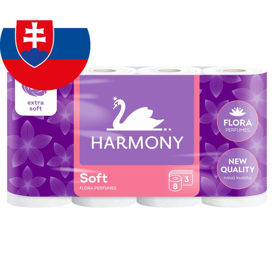Harmony Soft Flora Perfumes Toilet Paper 3 Ply 8 pcs