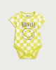 image 1 of Nirvana Pure Cotton Short Sleeved Bodysuit in Yellow
