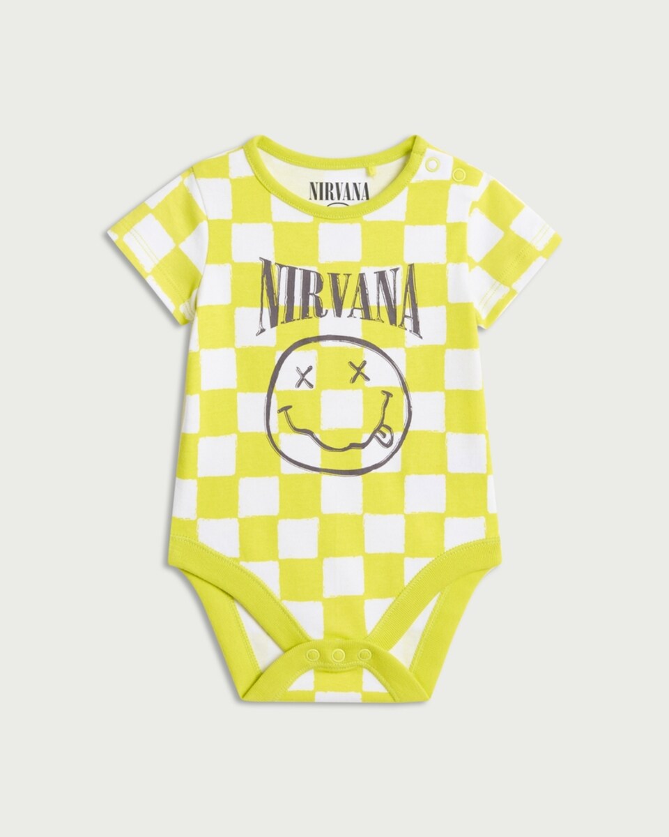 image 1 of Nirvana Pure Cotton Short Sleeved Bodysuit in Yellow