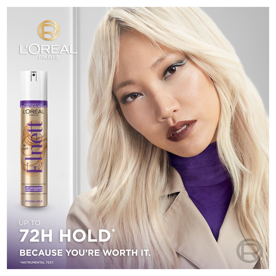 image 1 of L'Oreal Elnett Anti-Brassiness Hair Spray 200ml