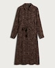 image 4 of F&F Leopard Print Belted Midi Shirt Dress in Multi Brown