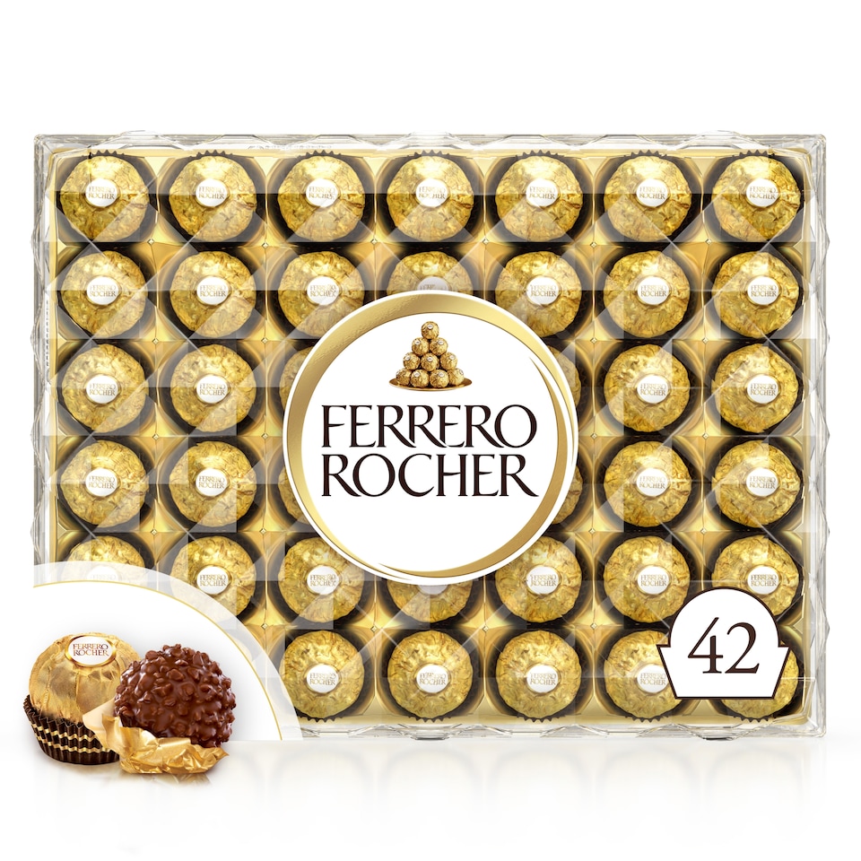 image 1 of Ferrero Rocher 42 Pieces Boxed Chocolates 525G