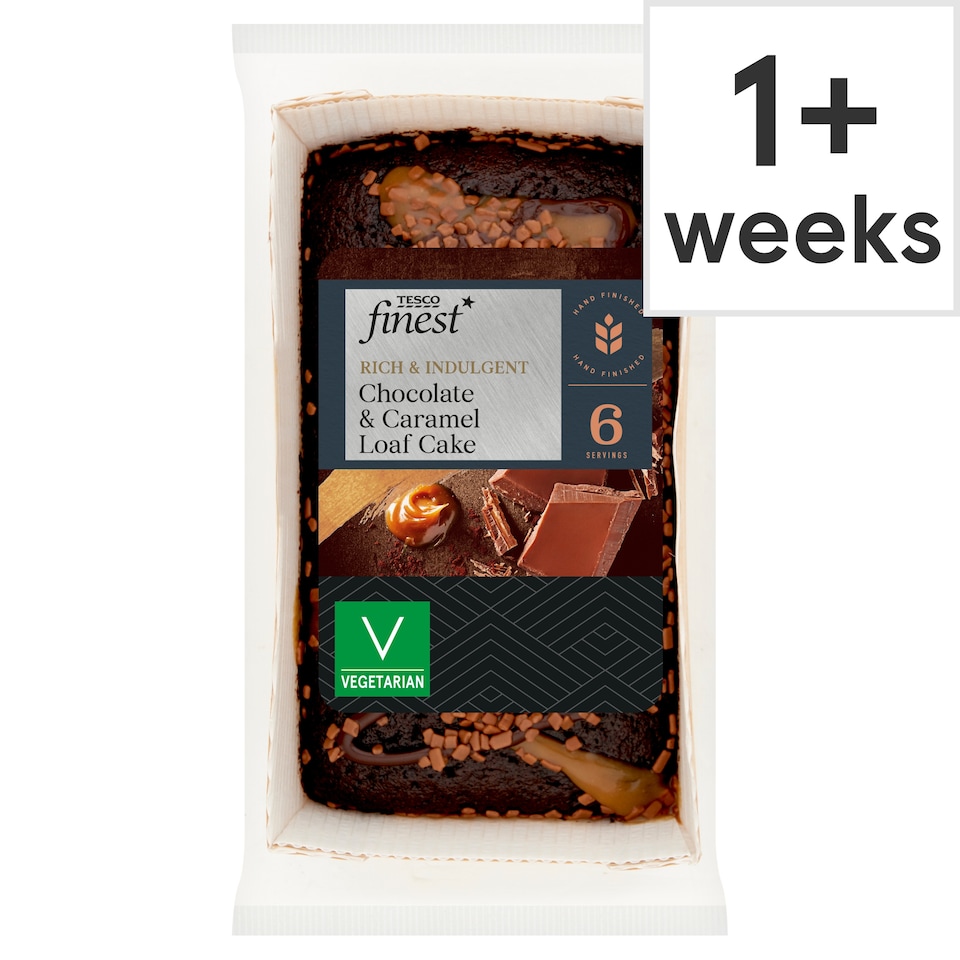 Tesco Finest Chocolate & Caramel Loaf Cake 6 Servings