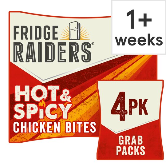 Fridge Raiders Hot & Spicy Chicken Bites 4X40g Tesco Groceries