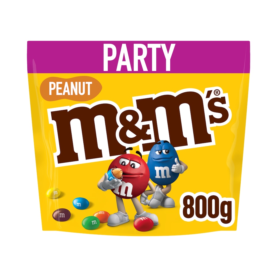 M&M's Peanut Milk Chocolate Party Bag 800g