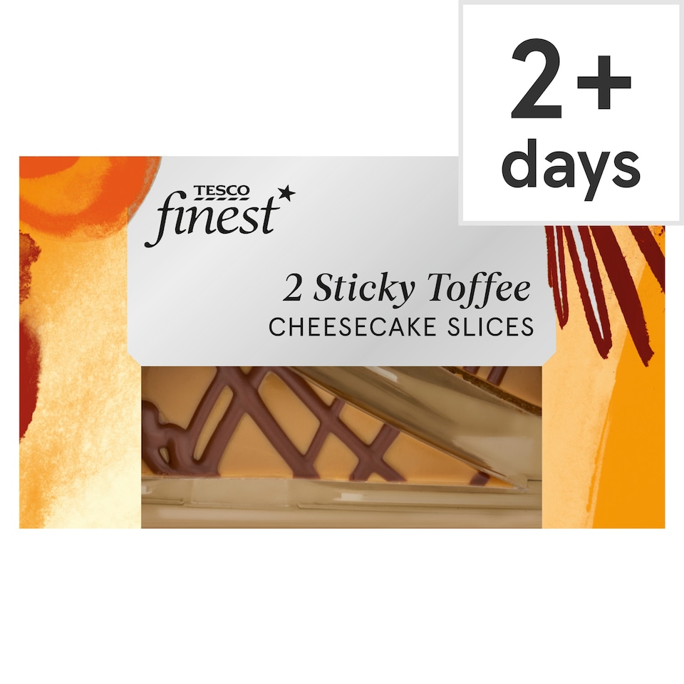 Tesco Finest 2 Sticky Toffee Cheesecake Slices 180g