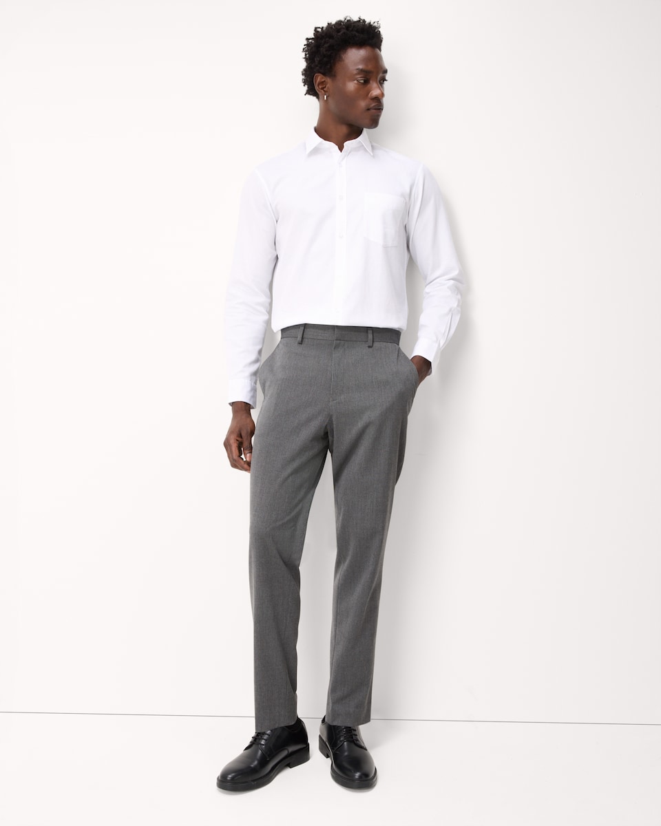 image 1 of F&F Regular Fit Textured Formal Shirt in White
